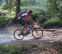 k�hle Wadeln bei der Bachdurchfahrt